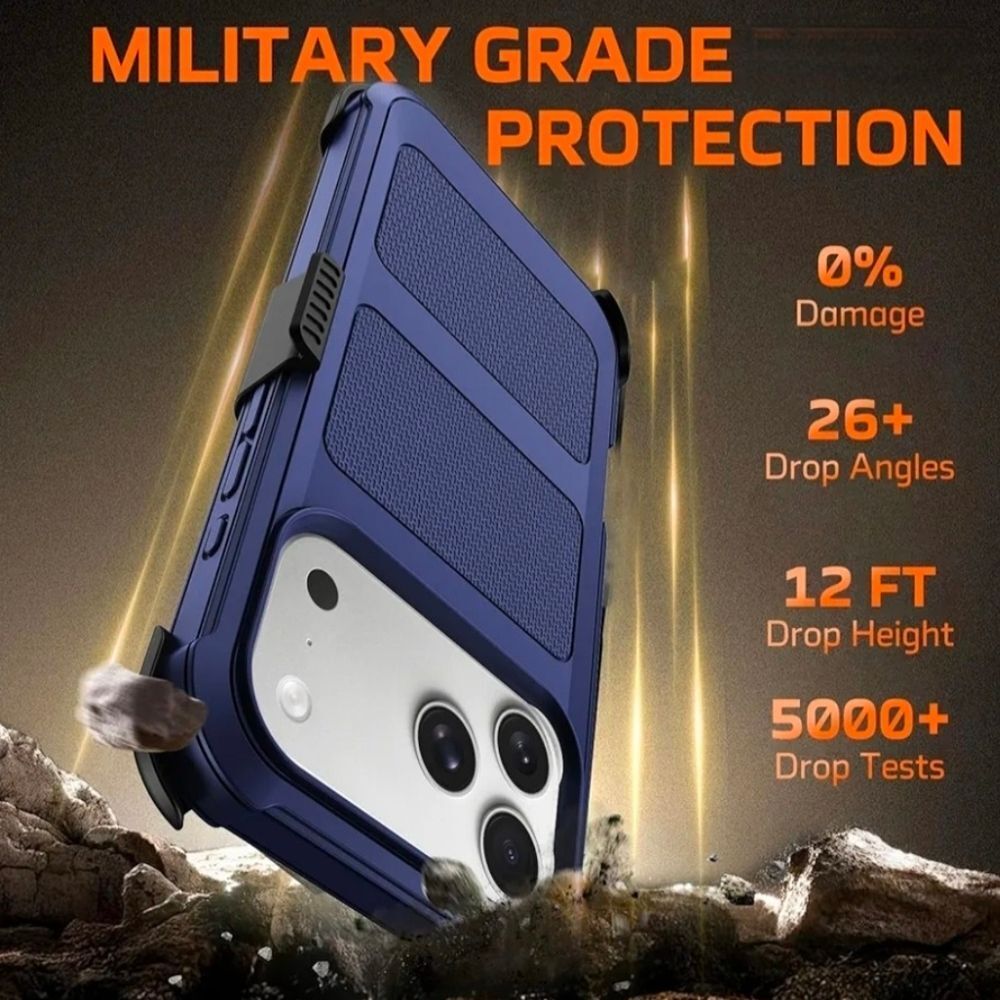💬🔸️⏭️NIB iPhone 17 Blue Military Grade Phone Case